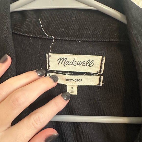 Madewell Black Denim Jacket - Picture 5 of 6